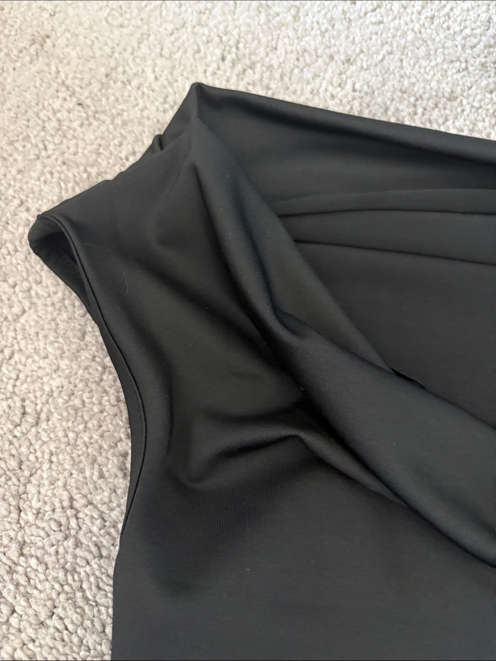 Black Sleeveless Cowl Neck Women's Top - Picture 3 of 4